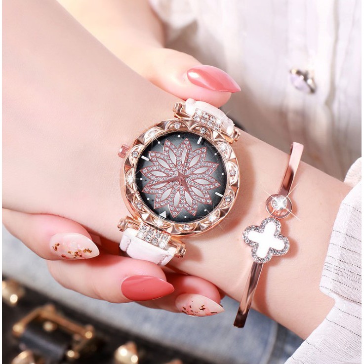 Đồng hồ nữ dây da chính hãng D-ZINER ND01 giá rẻ cao cấp thời trang đẹp - LINDO