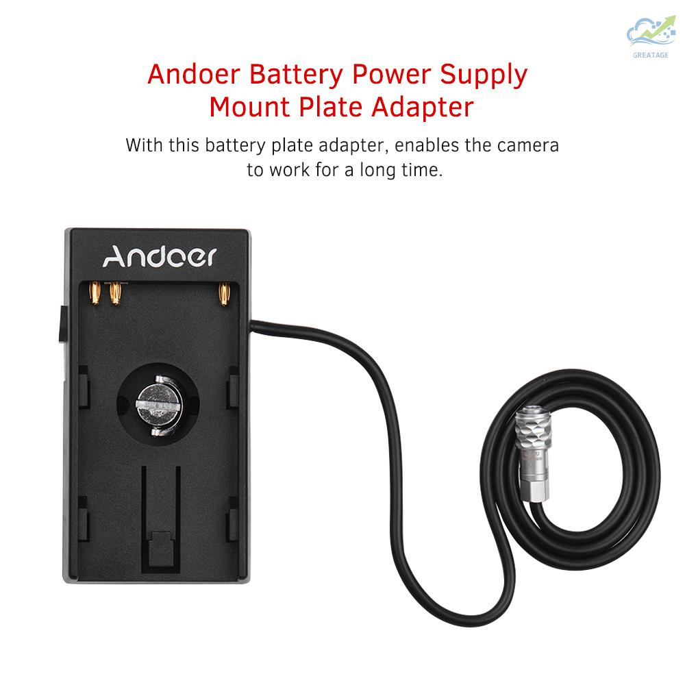 GG Andoer Camera DV Battery Power Supply Mount Plate Adapter with 1/4 Inch Screw for Blackmagic Cinema Pocket Camera BMPCC 4K for  BP-U30 U60 U90 BP-U Battery