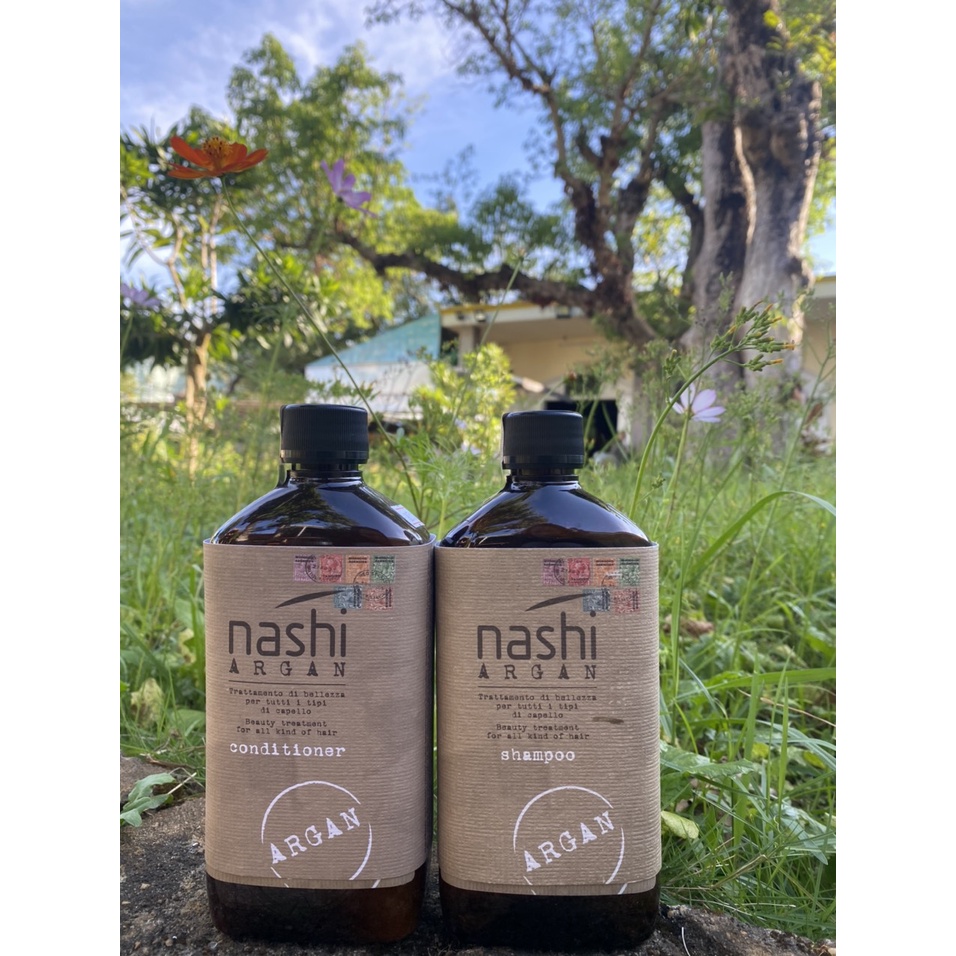 [ Nashi -Chính Hãng ] Dầu Gội Xả Phục Hồi Tóc Hư Tổn Nashi Argan 500ML/1000ml