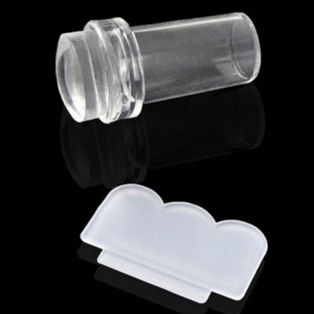 Bộ con dấu in hình mẫu trang trí móng tay trong suốt kèm phụ kiện tiện dụng