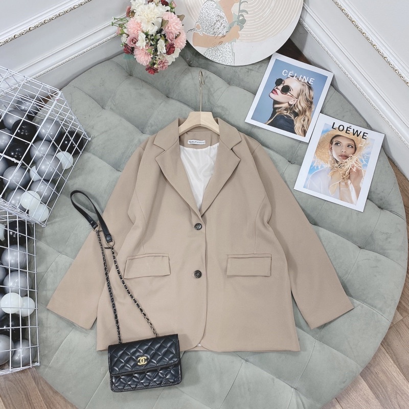 (Ảnh thật) Áo vest 2 cúc màu be siêu xinh trẻ trung