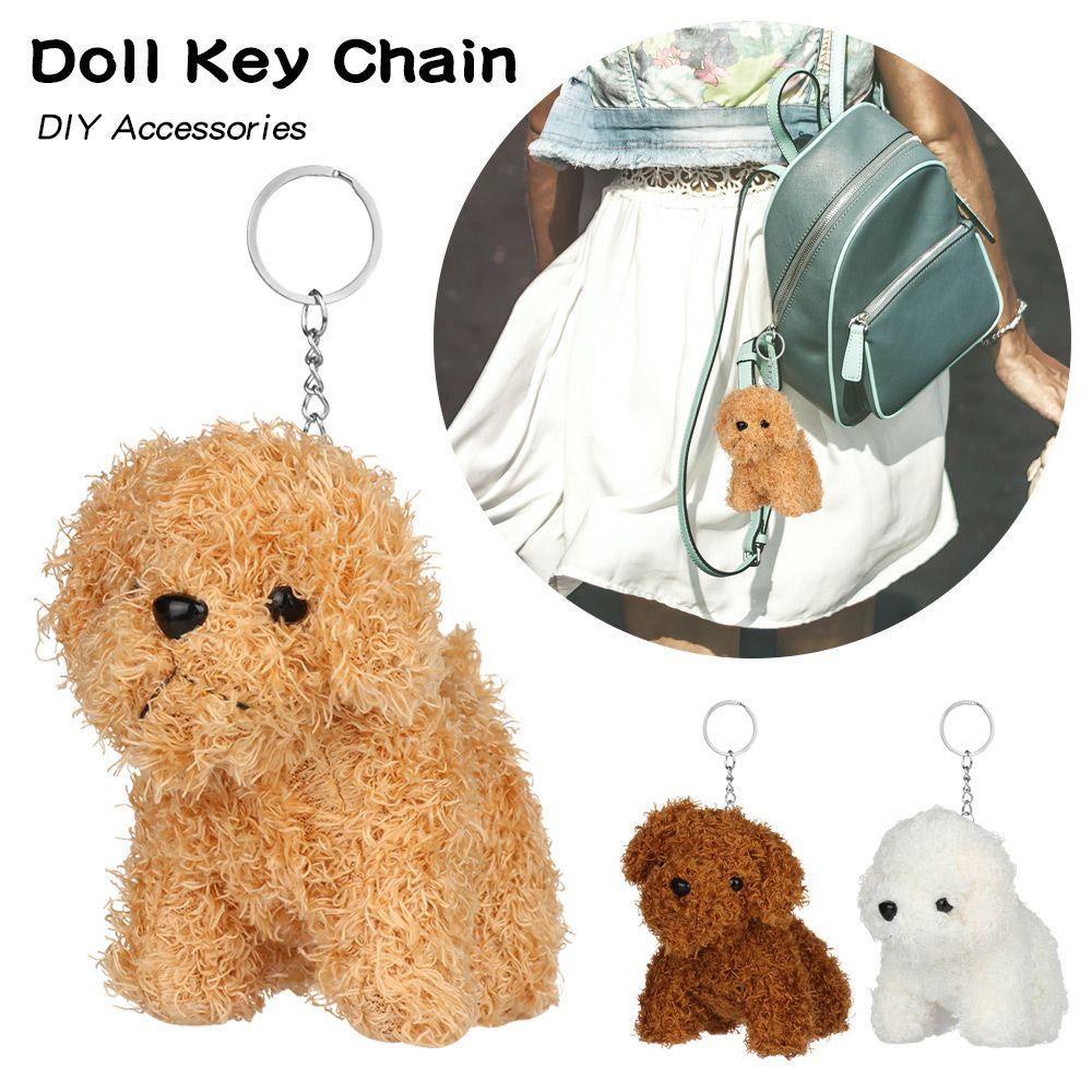 Móc Khóa Hình Chú Chó Poodle Nhồi Bông Đáng Yêu