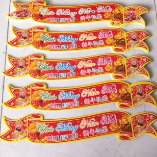 10 decal dán chúc mừng năm mới 38cm