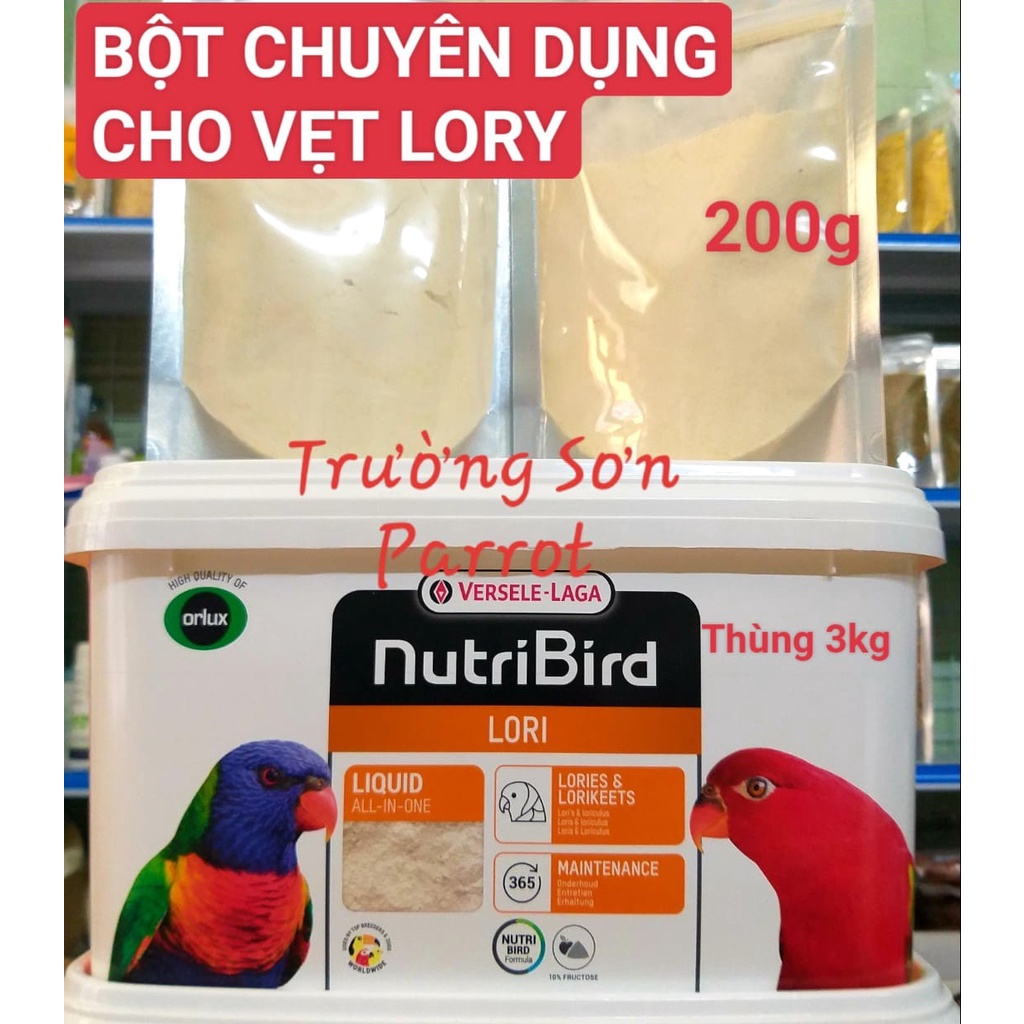 Gói 100g Bột chuyên dụng dành cho vẹt lory orlux/nutri