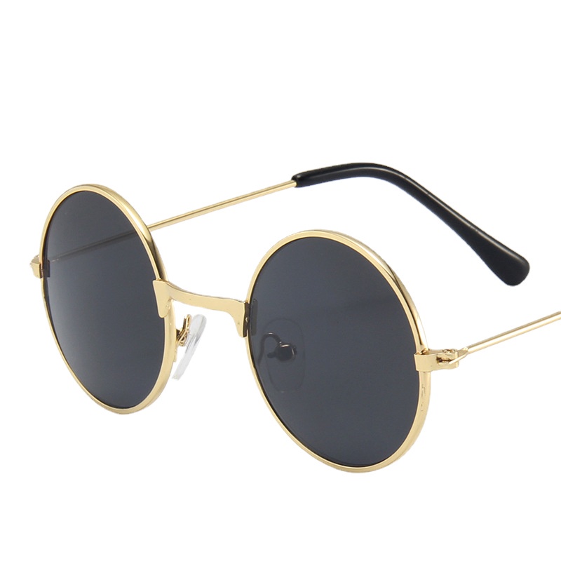 Kính Mát Gọng Kim Loại Tròn Chống Tia UV400 Thời Trang Cho Bé