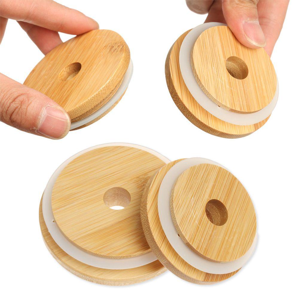Nắp Đậy Chai Lọ Bằng Gỗ Tre Có Lỗ Thoát Nước