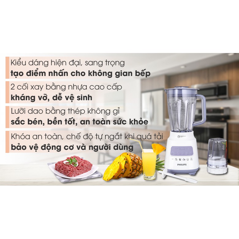 Máy Xay Sinh Tố Philips HR2221 - Hàng Chính Hãng (Bảo Hành 24 Tháng)