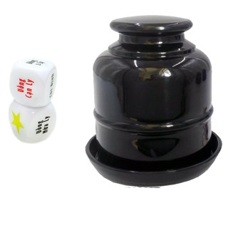 Combo 2 viên xí ngầu uống bia 1 hộp lắc xí ngầu
