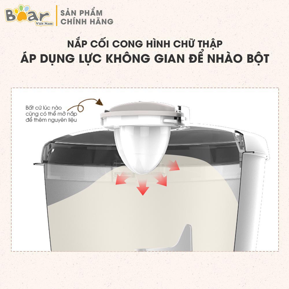 Hàng chính hãng 💝FREESHIPP💝 Máy Nhào Bột/Máy Trộn Bột tự động 5L cao cấp Bear HMJ-A50B1