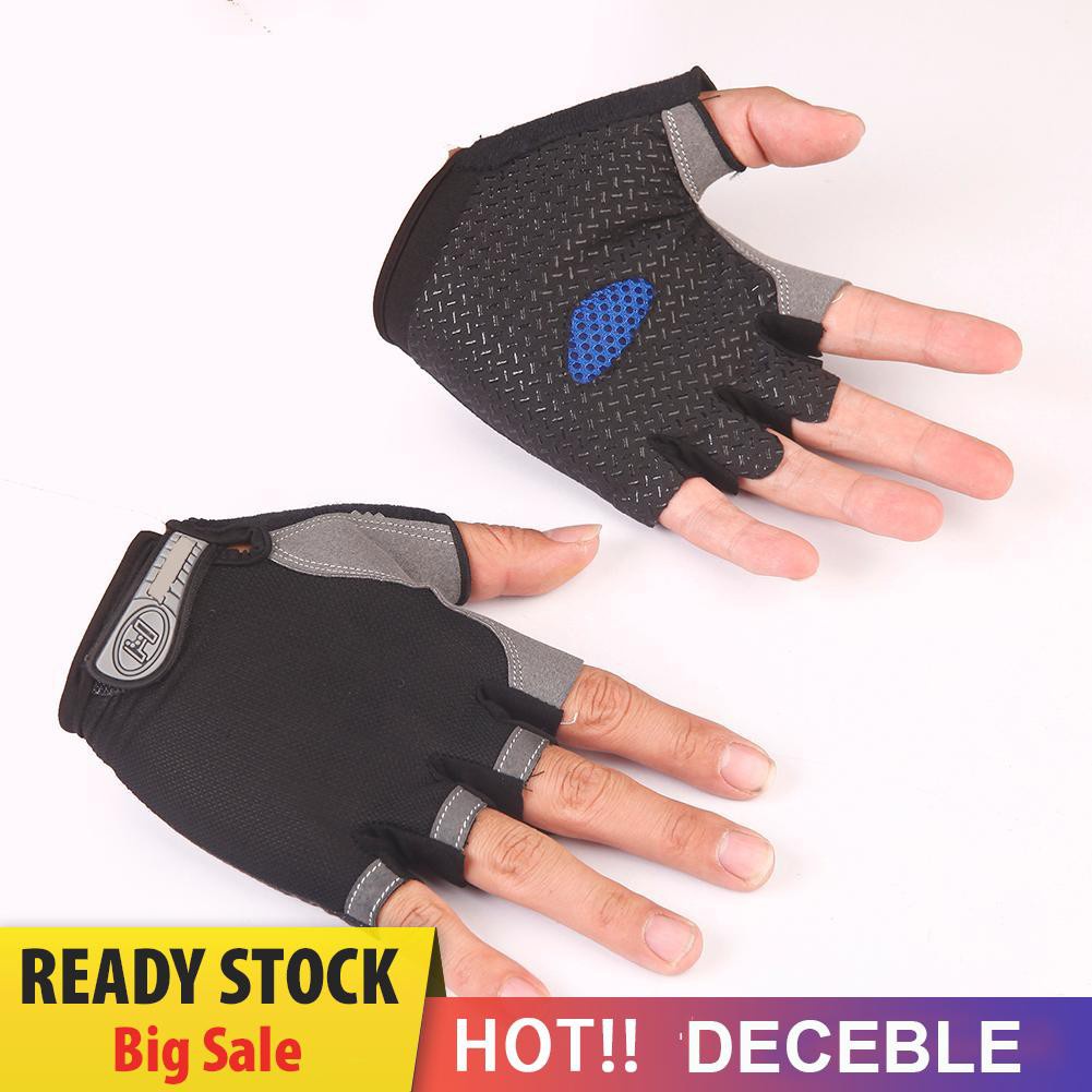 Deceble Unisex Thin Breathable Outdoor Cycling Fitness Climbing Half Finger Gloves