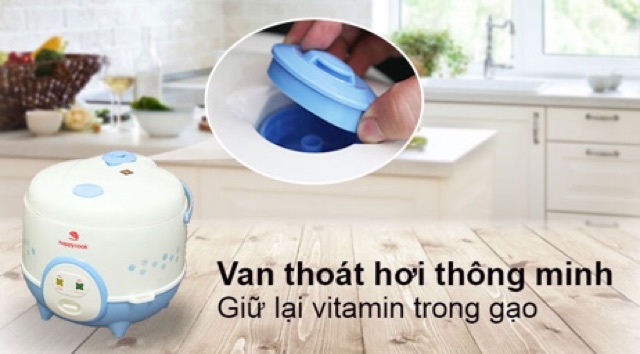 Nồi Cơm Điện Happycook 1,2l-1,8l Bh 12 Tháng Toàn Quốc Chính Hãng