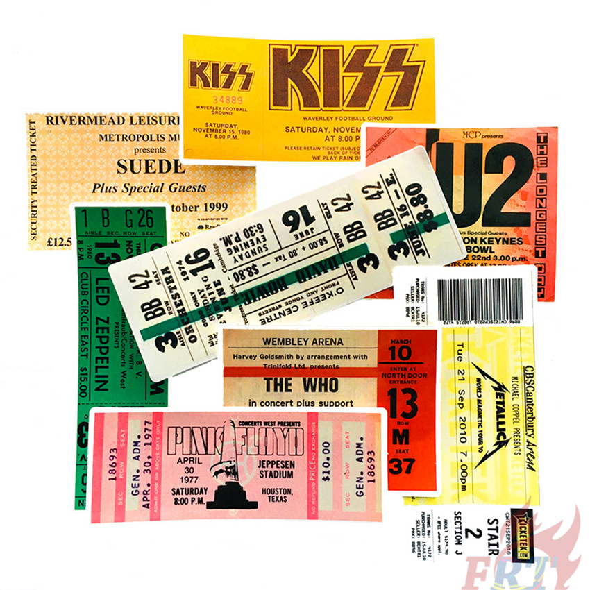 ❉ Retro HipHop Rock Band Tickets Series 01 Mini Poster Stickers ❉ 25Pcs/Set Waterproof DIY Fashion Decals Doodle Stickers