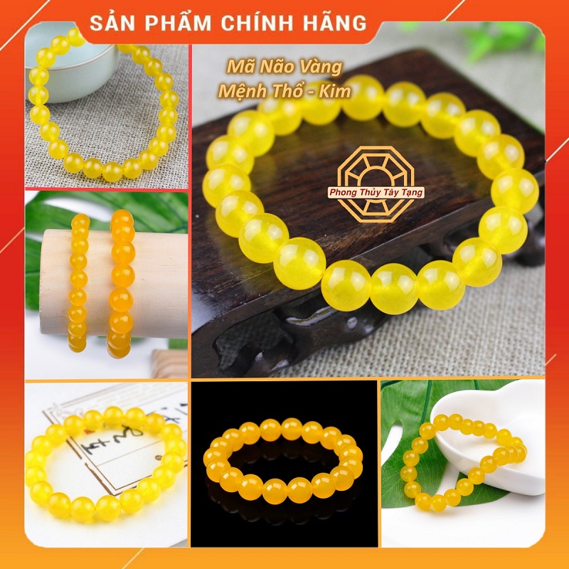 Vòng tay phong thủy đá MNao [TẶNG HỘP GỖ CAO CẤP] may mắn tài lộc nam nữ mệnh Kim Mộc Thủy Hỏa Thổ - Phong Thủy Tây Tạng