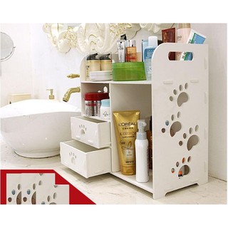 Kệ để đồ trang điểm hoa văn bàn chân chó