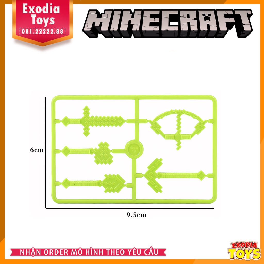 Xếp hình phụ kiện MOC vỉ vũ cho nhân vật trò chơi Minecraft - Đồ Chơi Lắp Ghép Sáng Tạo - Shijie 60185