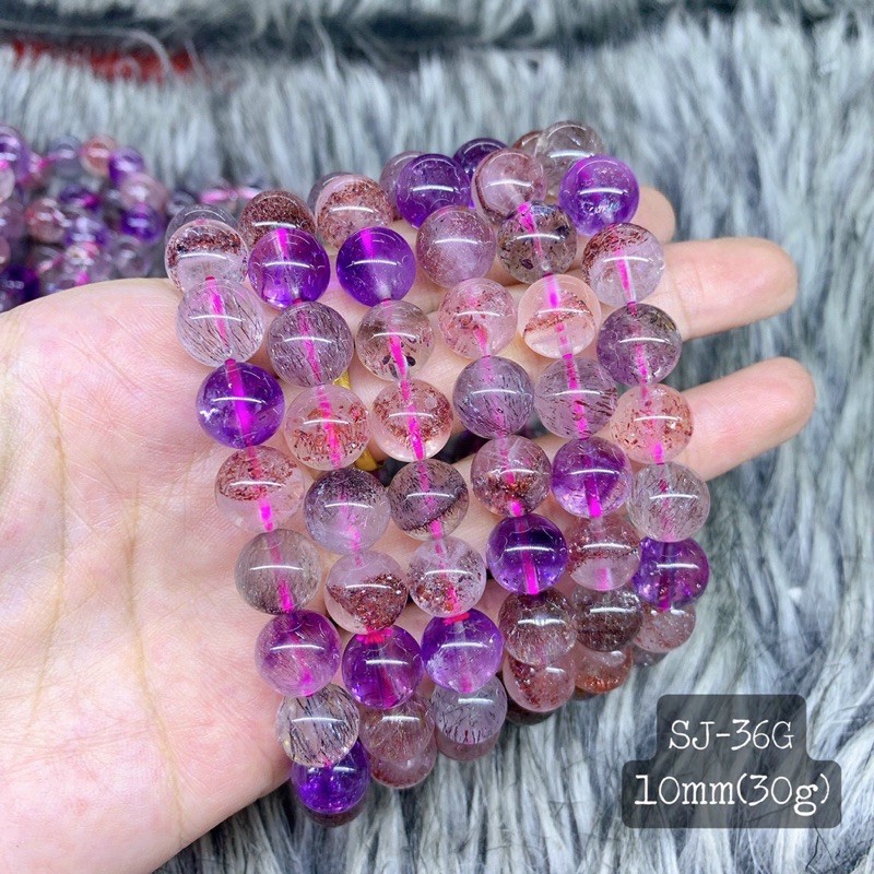 Vòng Tay Super Seven Đẹp Chuẩn Màu Như Hình Đủ Size 9mm-11mm