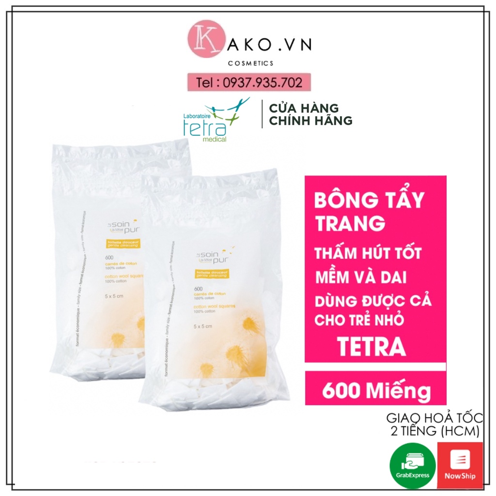 Bông Tẩy Trang Tetra Medical, 500 Miếng
