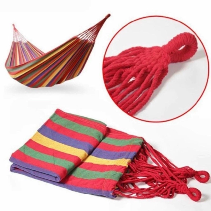 Võng treo gấp gọn có kèm túi dây rút tiện lợi đem theo khi đi du lịch dã ngoại