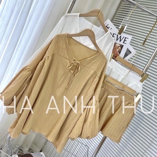 [ HA ANH THU ] Set Áo Xốp Quần Short