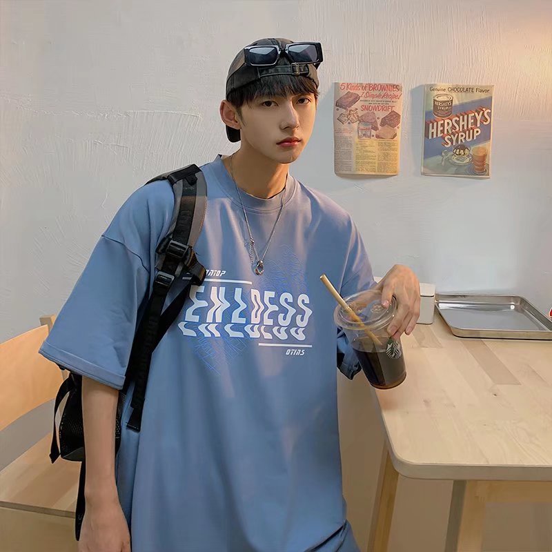 Áo Thun Tay Ngắn Dáng Rộng In Họa Tiết Hoạt Hình Phong Cách Hip Hop Hàn Quốc Thời Trang Mùa Hè Cho Nam Và Nữ