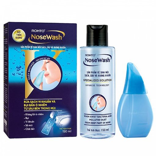 BỘ DỤNG CỤ RỬA MŨI NOSEWASH NOSE WASH TẶNG KEM DUNG DỊCH , BÌNH 400ML/ DUNG CU RUA MUI / BINH RUA MUI ROHTO