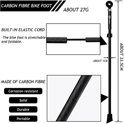 Chân chống xe đạp MTB ROCKBROS thép không gỉ/ sợi carbon dạng thẳng khối lượng nhẹ gấp gọn lại được tiện lợi