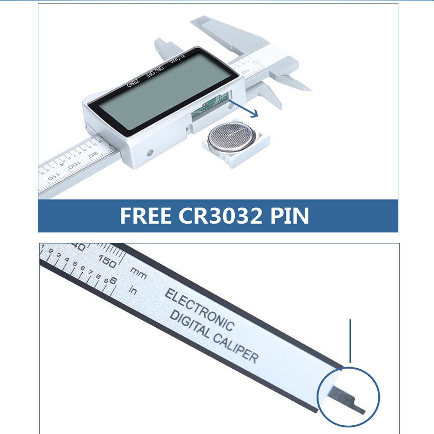 【Có hàng sẵn】Màn hình rộng Thước kẹp điện tử 150mm - Thước cặp điện tử