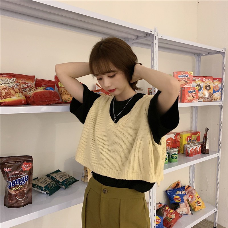 [CÓ SẴN FREESHIP ĐƠN 50K] Áo ghile ghi lê len croptop ngắn màu trơn mùa thua đông GILE