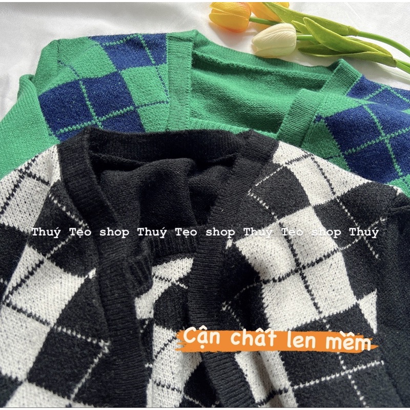 [Hàng sẵn] SET ÁO HAI DÂY TRÁM KÈM CADIGAN HAI MÀU XANH ĐEN CHẤT LEN MỀM