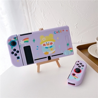 Ốp Bảo Vệ Máy Chơi Game Nintendo Switch Bằng Silicon Họa Tiết Hoạt Hình Vịt Chống Sốc / Trượt Tiện Dụng