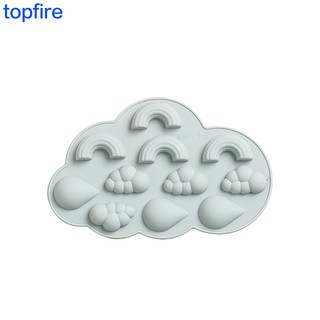Rainbow Cloud Raindrop Silicone Cake Mold Chocolate Jelly Baking Mould Sugar Craft Tools Fondant Cake Decoration