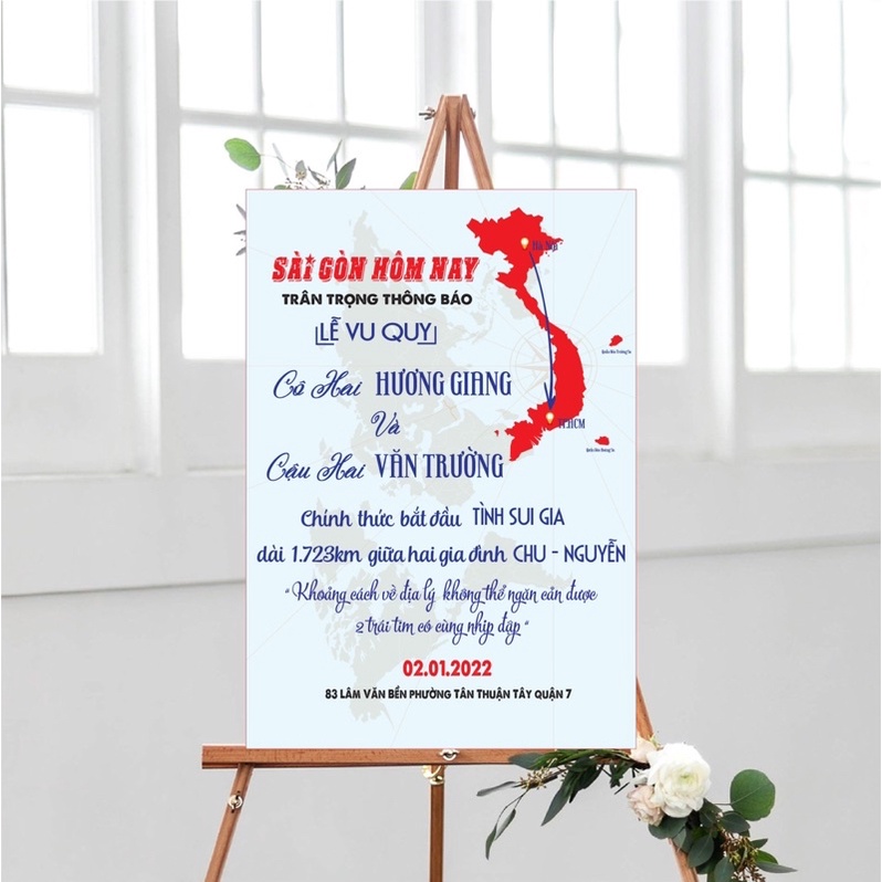 Bảng tên đám cưới siêu đẹp