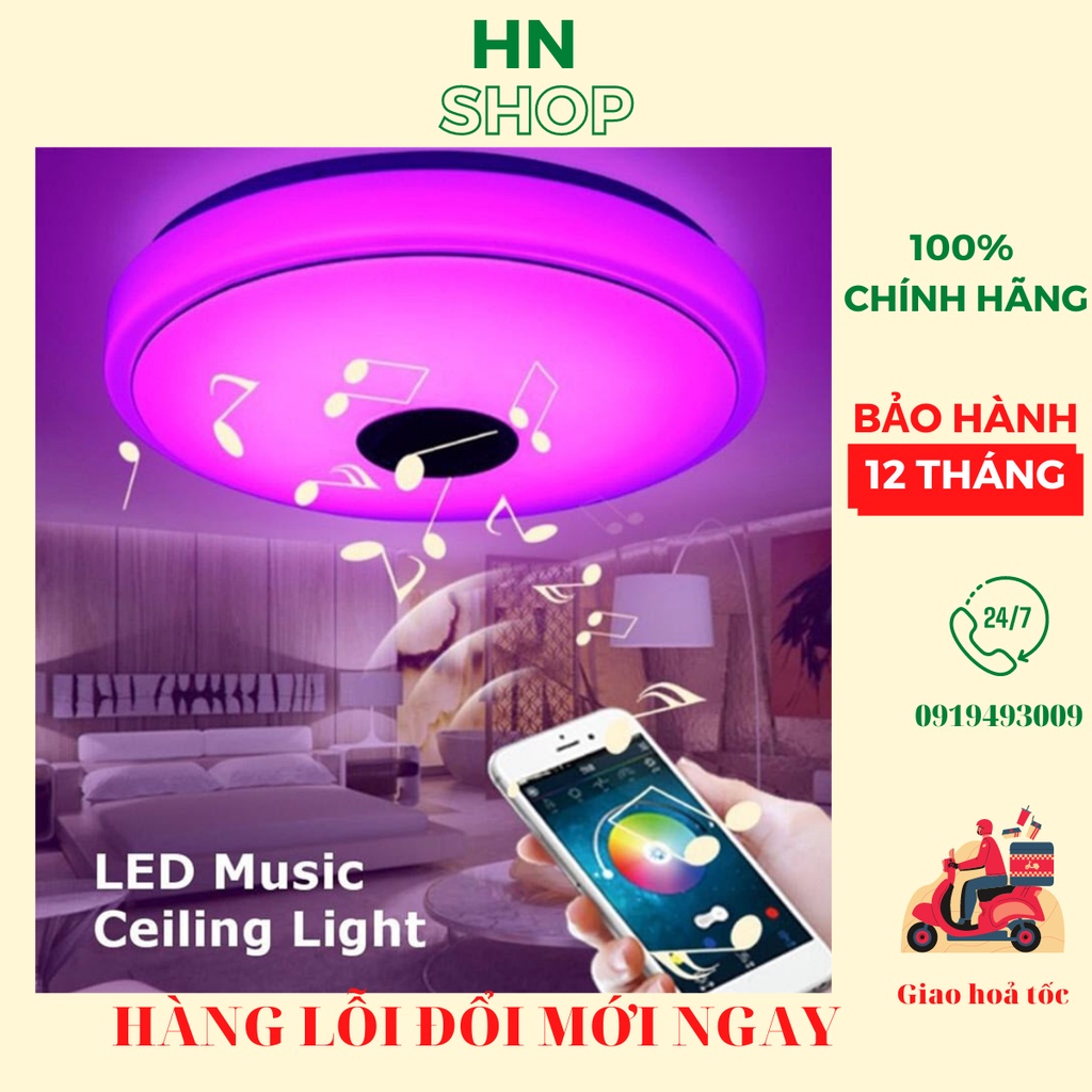 Đèn trần LED 36W thông minh nhiều màu sắc , tốc độ kết nối nhanh , CÓ LOA BLUETOOTH CHÍNH HÃNG LỖI 1 ĐỔI 1 BH 12T