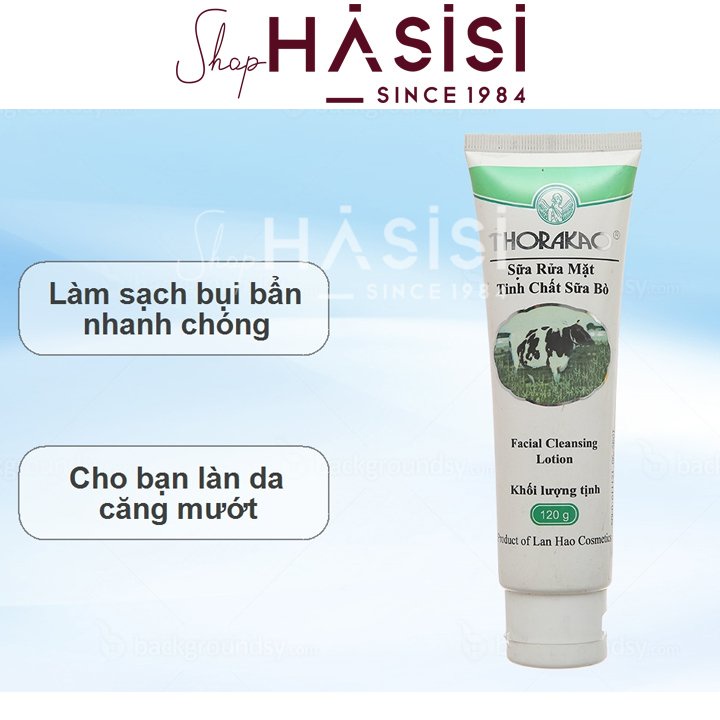 Sữa Rửa Mặt Tinh Chất Sữa Bò THORAKAO - Facial Cleansing Lotion 120g