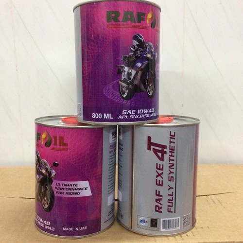 Nhớt tổng hợp RAFOIL 10W40 dành cho xe số, côn tay - Nhập khẩu UAE