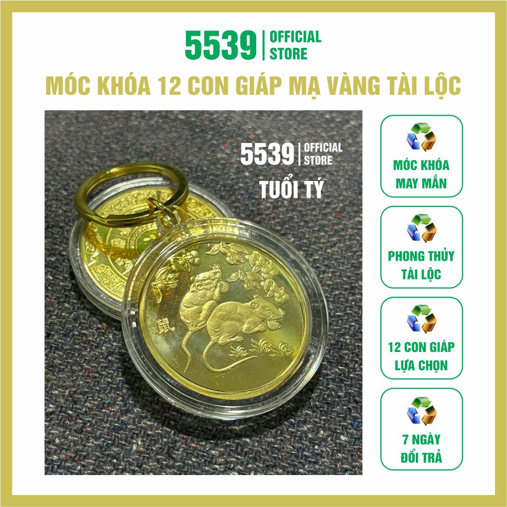 Móc khóa đồng xu 12 con giáp phong thủy tài lộc mang đến may mắn thành công cho gia đình bạn - Shop 5539
