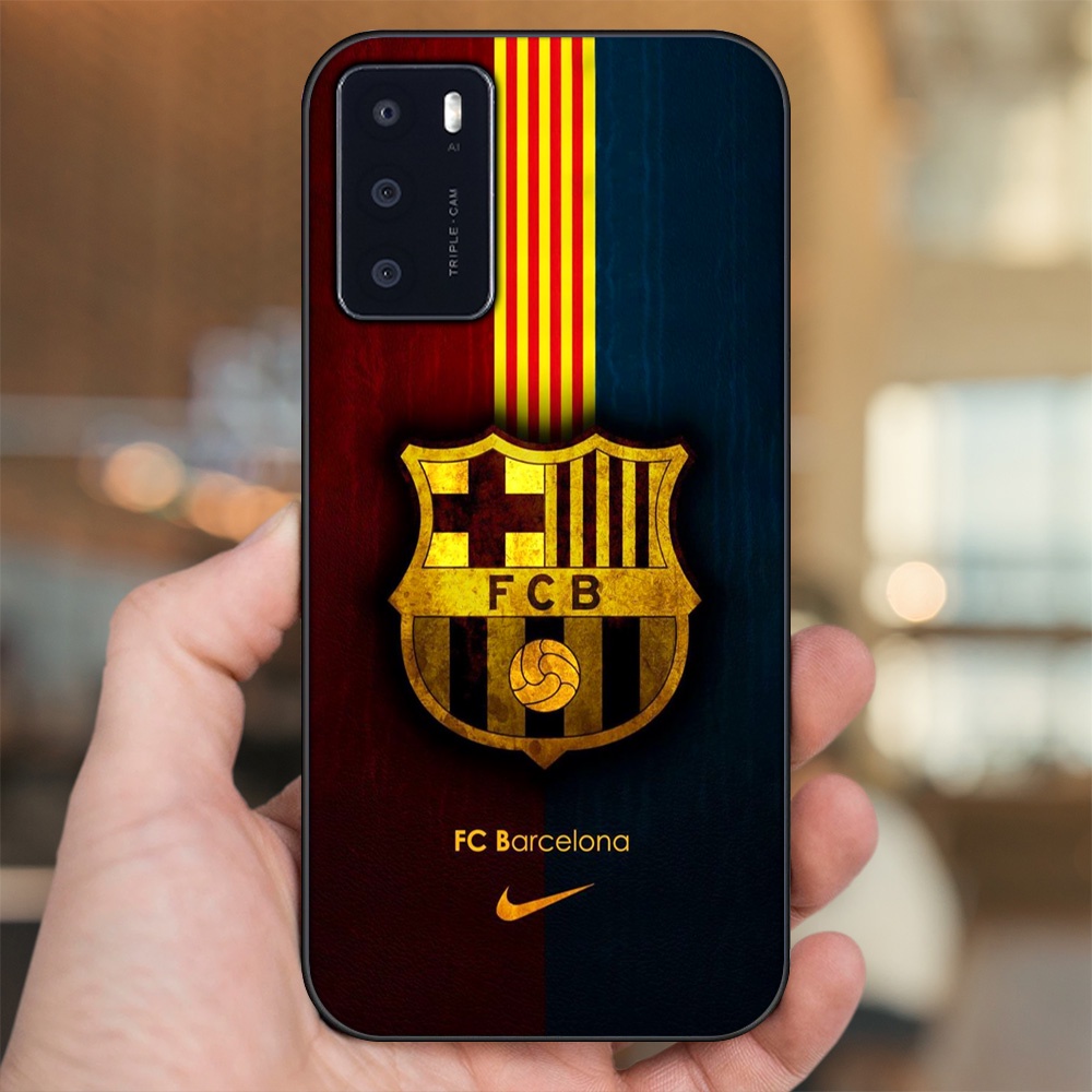 Ốp lưng Oppo A16 viền đen in hình Barcelona Barca