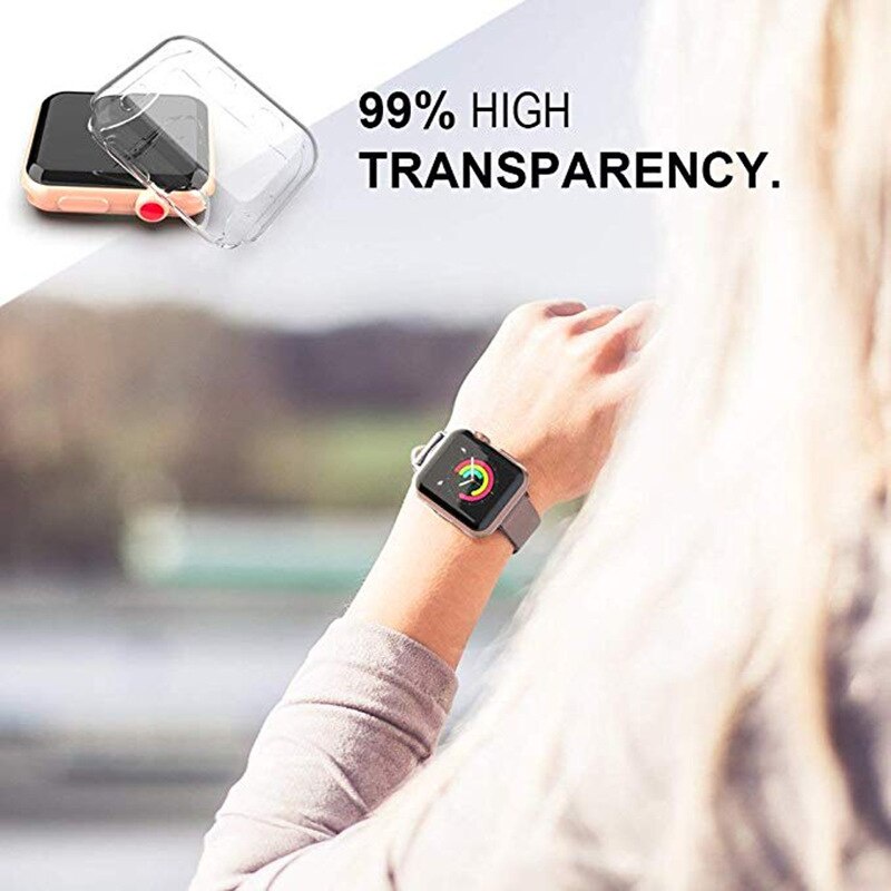Ốp Bảo Vệ Đồng Hồ Apple Watch 7 6 SE 5 4 3 2 1 45mm 41mm 40mm 44mm 38mm 42mm
