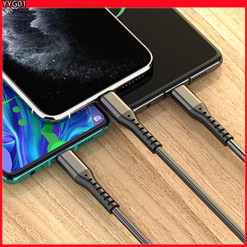 Cáp sạc nhanh USB loại C 3 trong 1 5A cho iPhone Samsung S10 Xiaomi 8