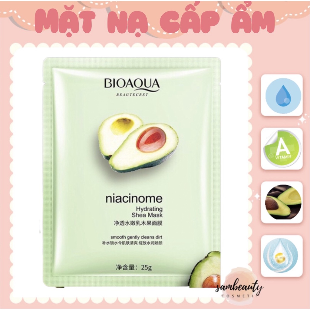 MẶT NẠ QUẢ BƠ CẤP ẨM LÀM DỊU LÀM MÁT PHỤC HỒI DA SAU TỔN THƯƠNG GIÚP MỜ THÂM THU NHỎ LỖ CHÂN LÔNG SamBeauty