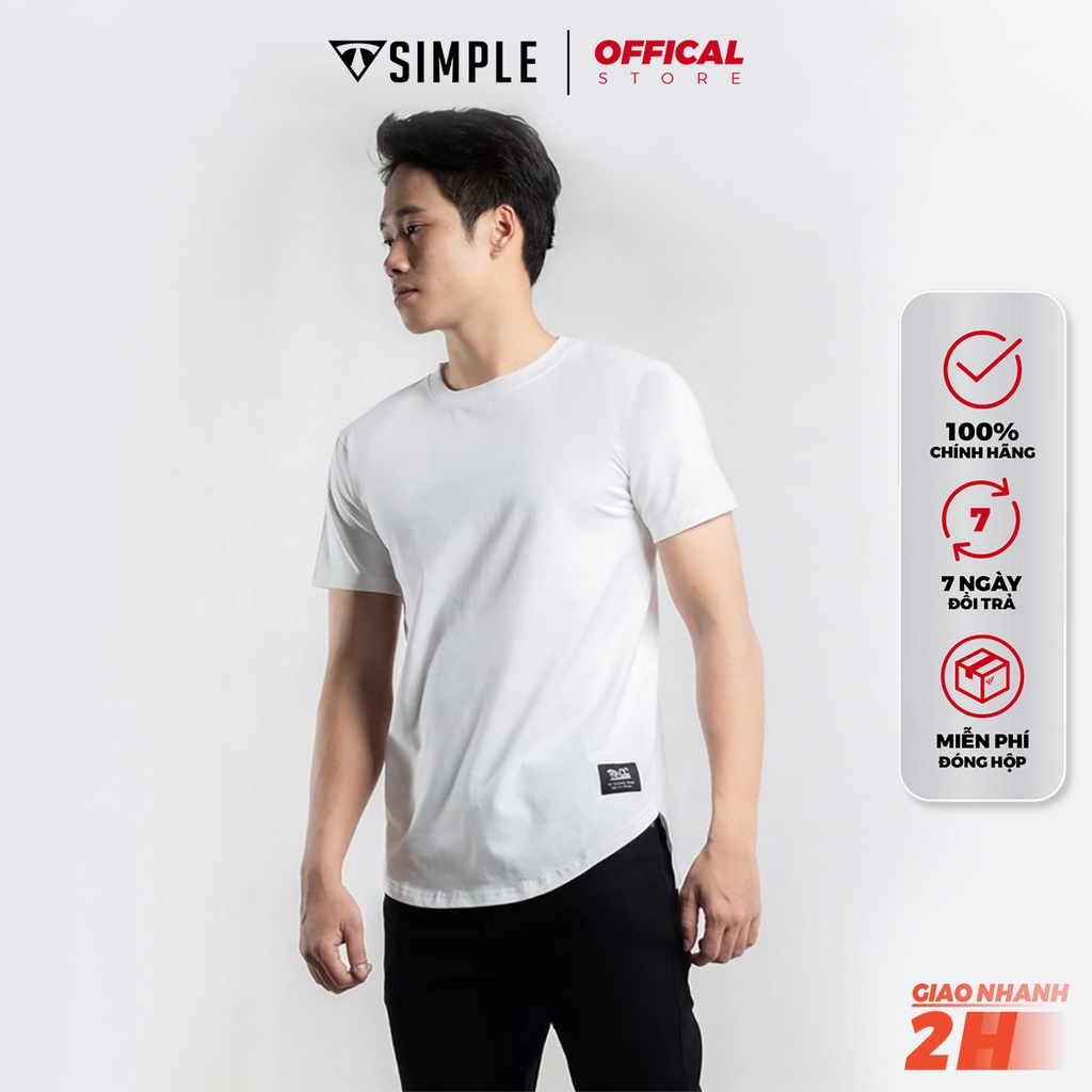 Áo Thun Nam Cổ Tròn TSIMPLE phông trơn tay ngắn vải Cotton cao cấp chống nhăn form rộng LongTee JB AJB02