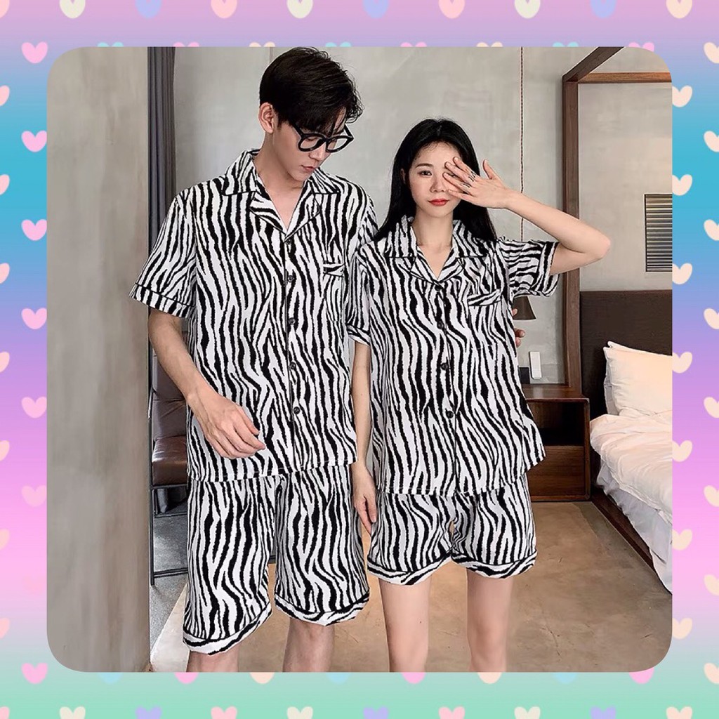 Pyjama nam nữ - Đồ mặc nhà mùa hè chất lụa bóng sang trọng