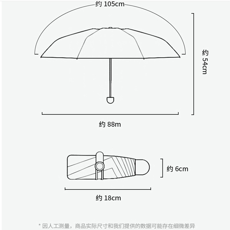 Dù Xếp Mini Siêu Nhẹ Chống Tia Uv Tiện Dụng