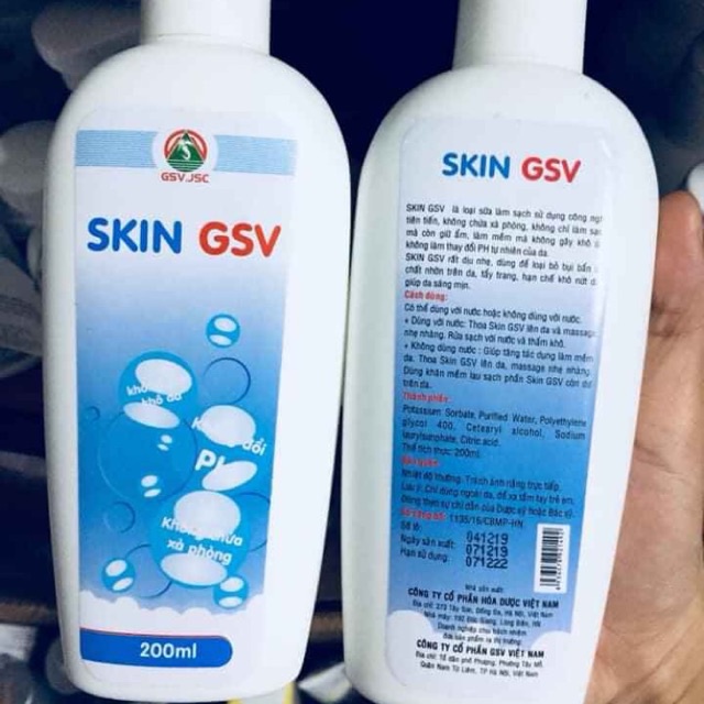 Sữa Tắm, Sữa Rửa Mặt Skin GSV Dành Cho Da Nhạy Cảm
