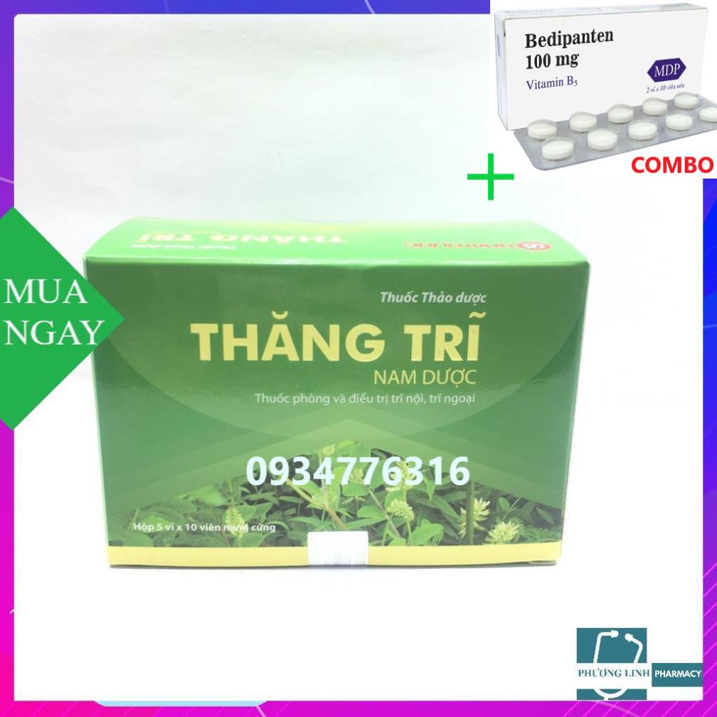 Combo Bedipanten 100mg +  Thăng trĩ nam dược hộp 5vỉ x 10viên nang