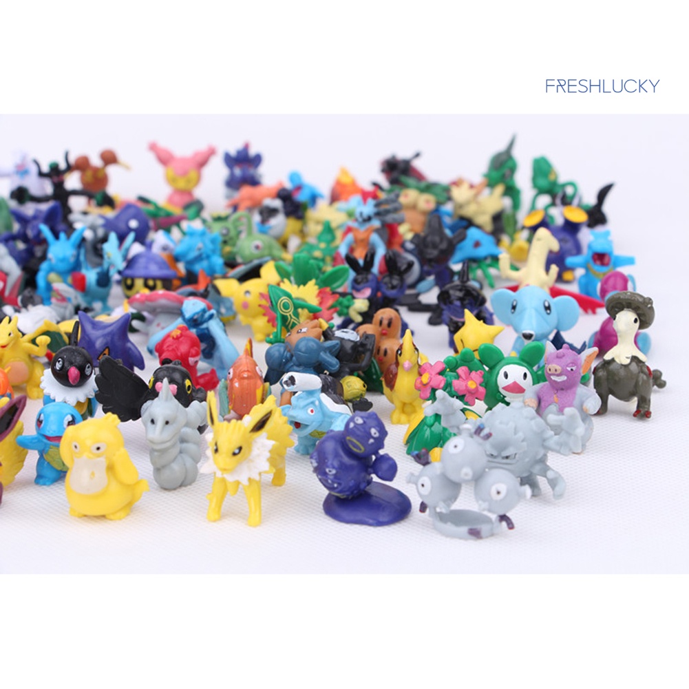 Set 144 mô hình quái vật Pokemon Go bằng nhựa PVC nhiều màu sắc