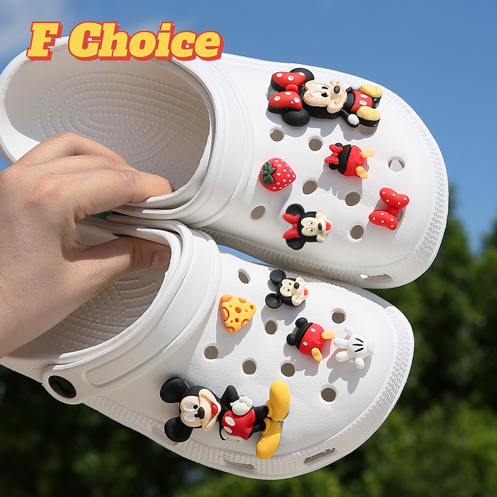 Jibbitz Bộ Phụ Kiện Khóa Trang Trí Dép crocs Hình Giày Hoạt Hình Dễ Thương