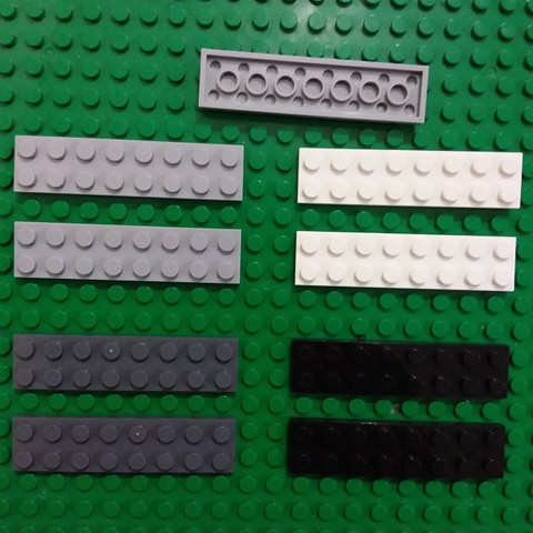 COMBO 10 Viên Gạch 2x8x1 NO.003 - Phụ Kiện MOC Brick