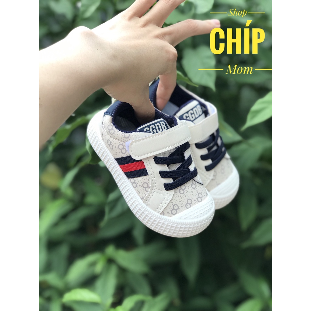giày thể thao bé gái giày tập đi cho bé trai màu xanh sọc siêu mềm êm chân chống trượt thời trang thuđông da PU 2209 A60