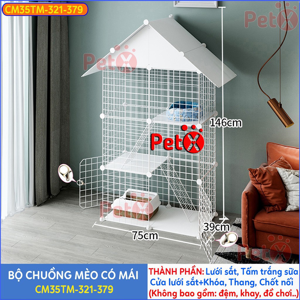 [MẪU MỚI VỀ] Chuồng mèo 2-3-4 tầng lưới sắt sơn tĩnh điện giá rẻ đẹp lắp ghép đa năng đơn giản có mái nuôi thú cưng